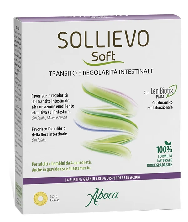 Sollievo soft 14 bustine granulari da 3,8 g senza glutine senza lattosio senza zuccheri aggiunti