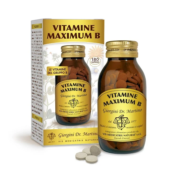 Vitamine maximum b 180 pastiglie con edulcorante
