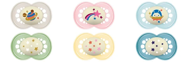 Mam succhietto original night 6+ mesi silicone 2 pezzi