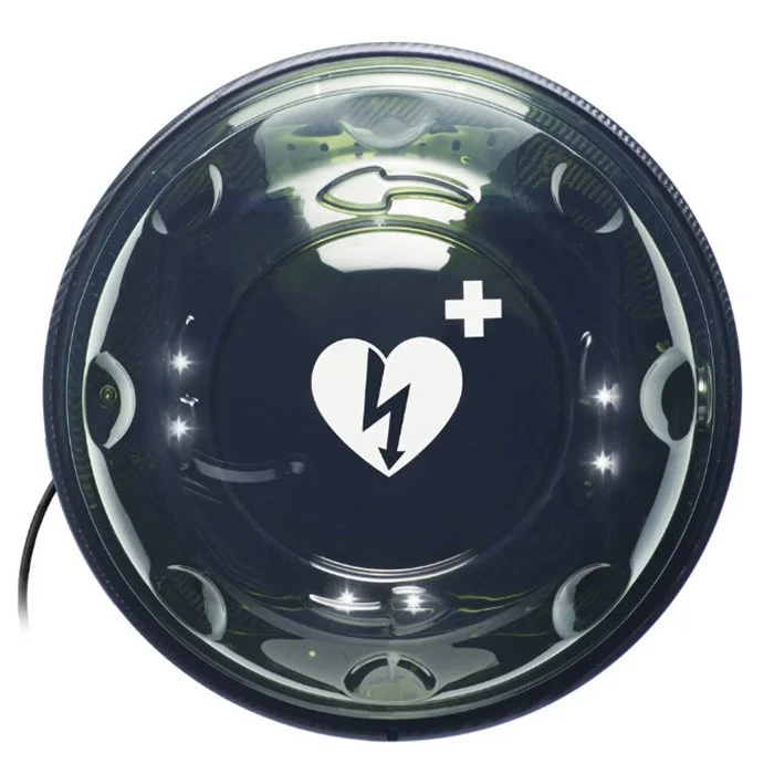 Teca per defibrillatore Rotaid Solid Plus Heat da esterno con termoregolatore e allarme - Verde