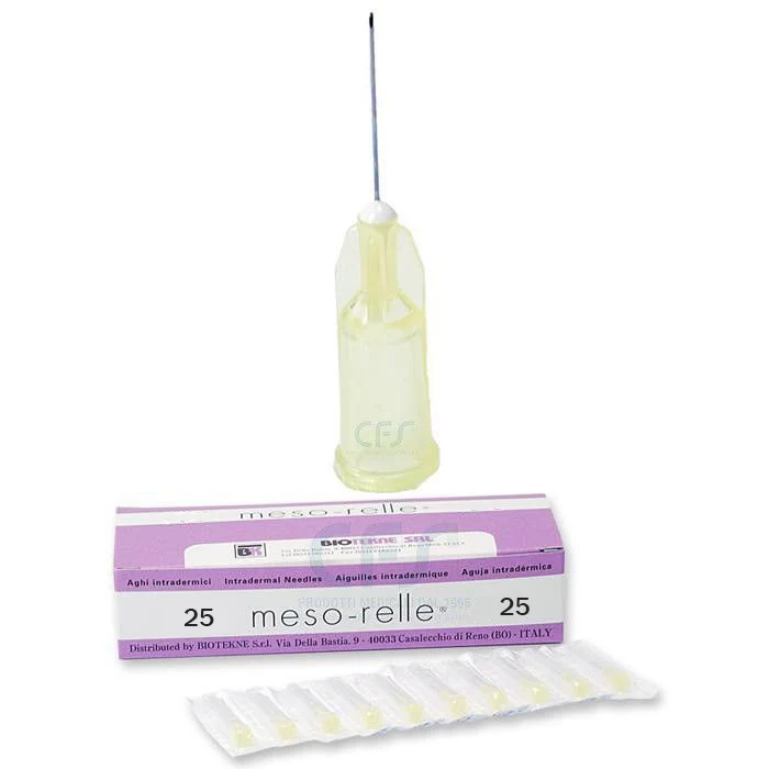 Aghi meso-relle per Scleroterapia/Filler - Luer 30G x 12 mm (25pz)