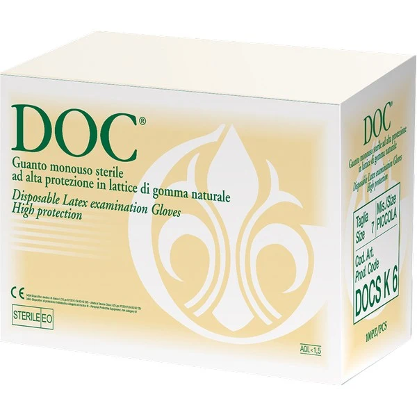 DOC Guanti in lattice sterili con talco