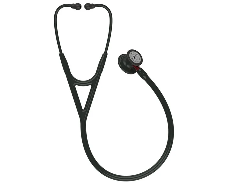 Littmann Cardiology IV - 6200 - Nero - Finitura Nera - Connettore Rosso
