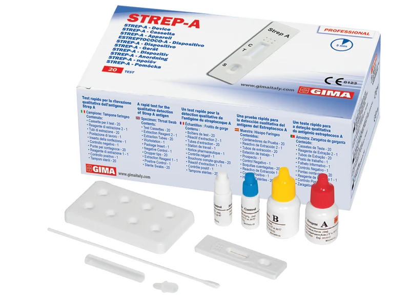 Test Strep-a - Streptococco - Cassetta - Conf. 20 pz.