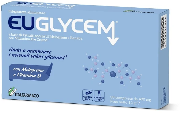 Euglycem 30 compresse da 400 mg senza glutine senza lattosio