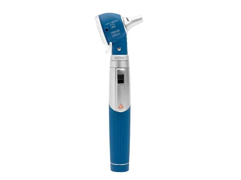 Otoscopio Heine Mini 3000 LED a F.o. con Speculum Riutilizzabili - Blu - D-008.70.120