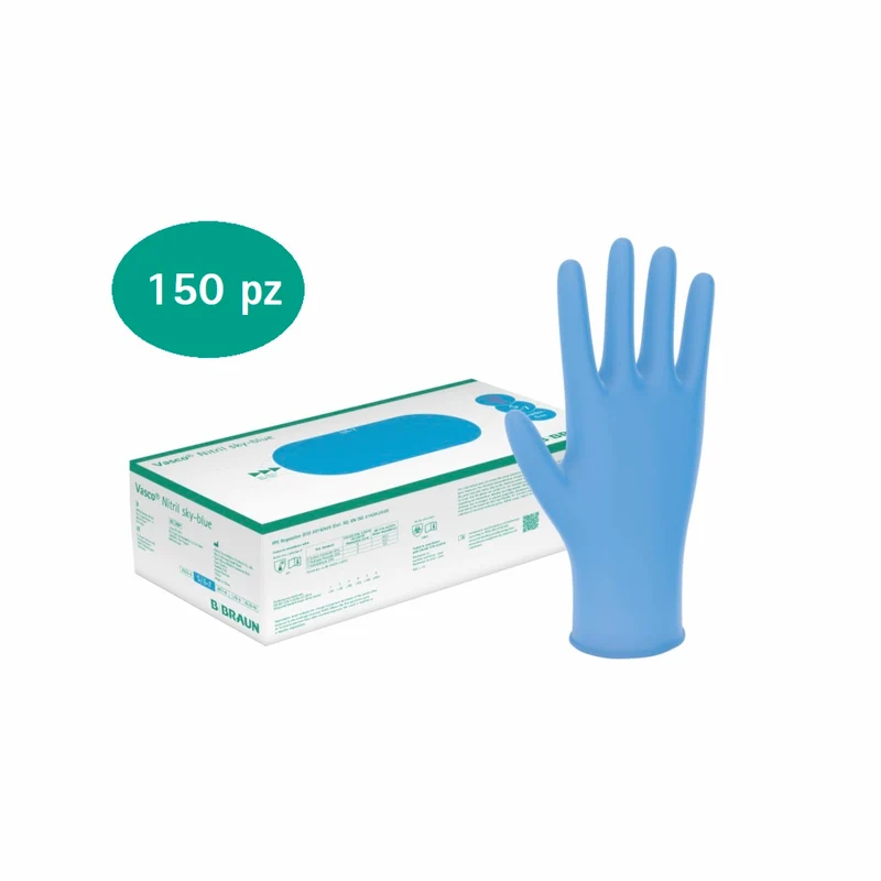 Guanti in nitrile senza polvere B.Braun Vasco - Tg.M - conf.150 pz.