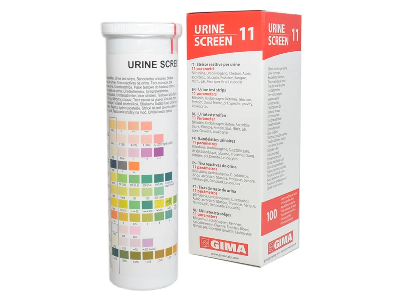 Strisce Urina in Flacone - 11 Parametri - Professionali - Conf. 100 pz.
