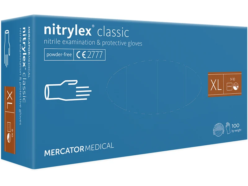 Guanti in nitrile senza polvere Nitrylex Classic