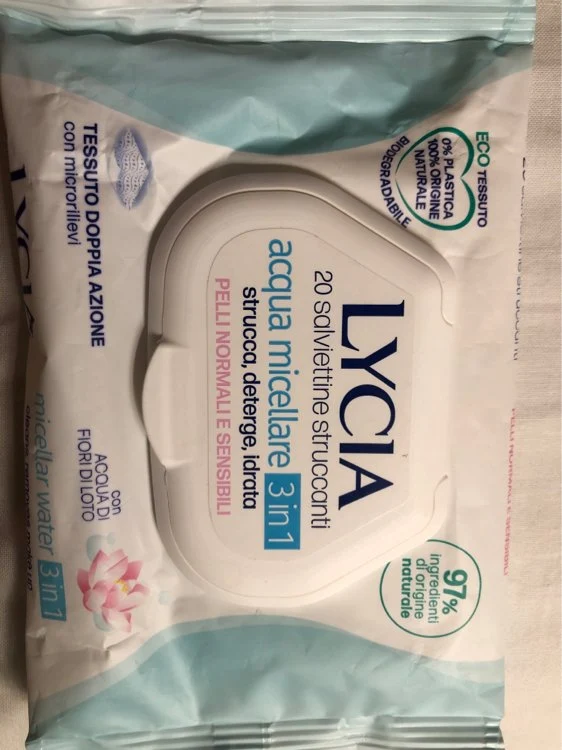 Lycia Salviette Strucc pz 20 Aqua Micell 3in1 P Normali – Cartone 12 pz