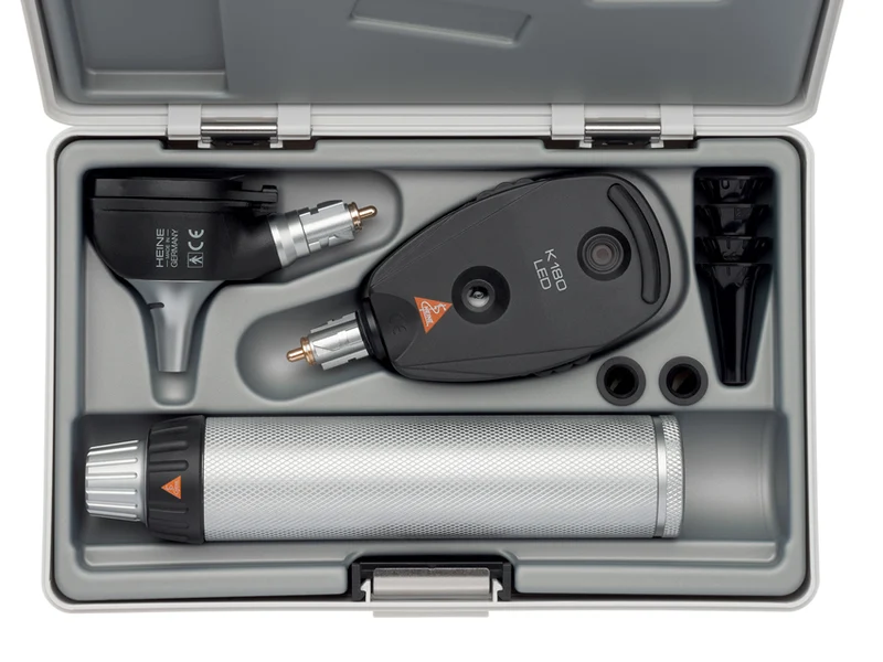 Set Heine K 180 LED F.o. Otoscopio + Oftalmoscopio