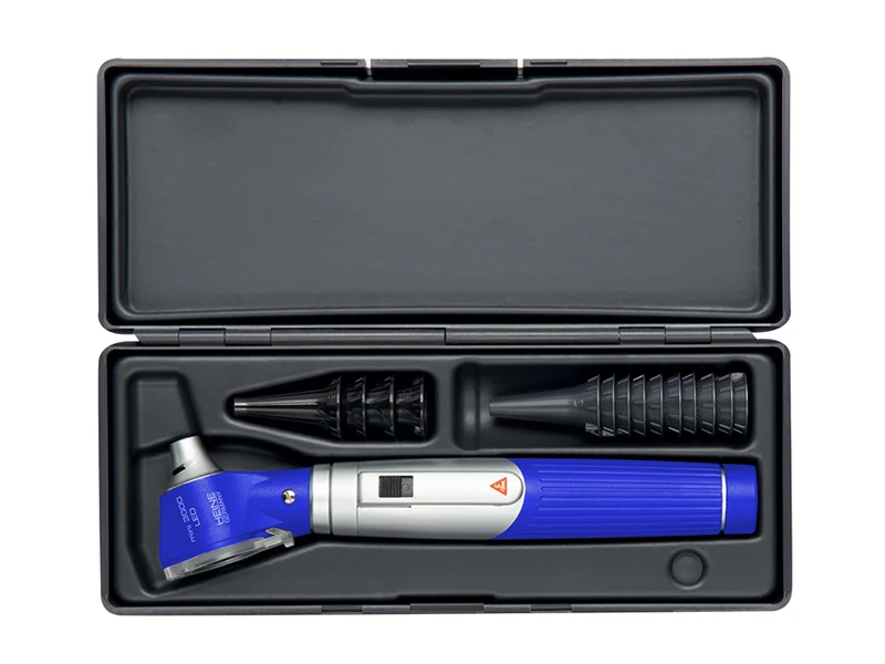 Otoscopio Heine Mini 3000 LED Direct con Speculum Riutilizzabili e Astuccio - Blu - D-856.20.021