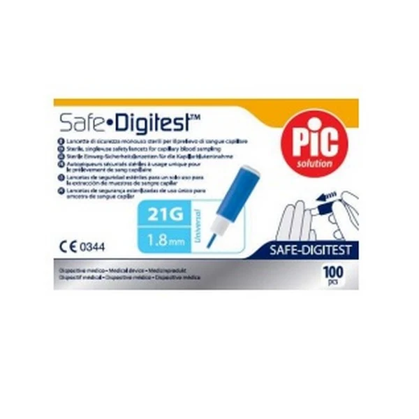 Lancette digitest safe Pic 21G x 1,8mm - conf. 100 pz.