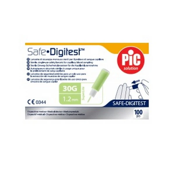 Lancette digitest safe Pic 30G x 1,2mm - conf.100 pz.
