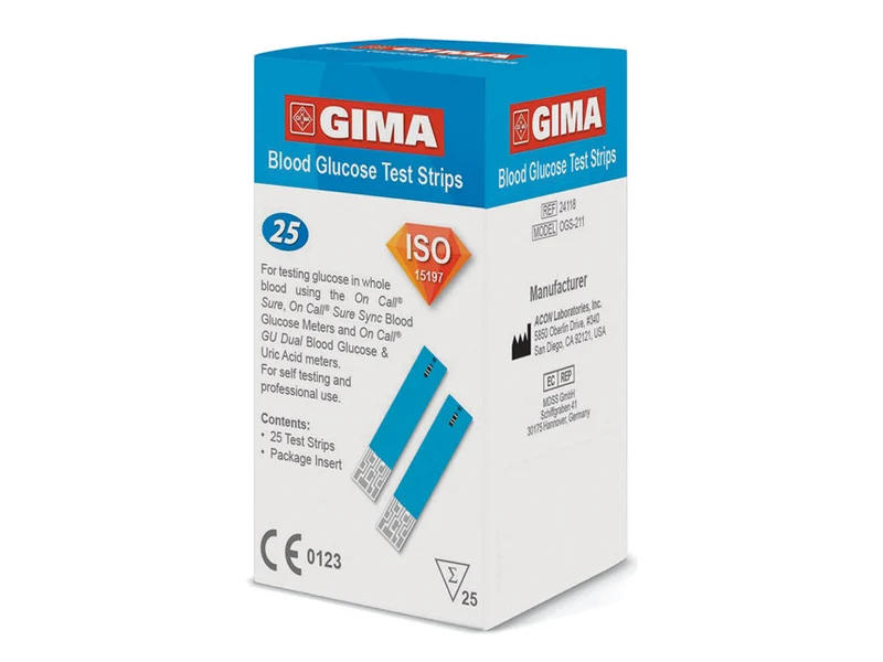 Strisce Glucosio per Glucometro - Conf. 25 pz.