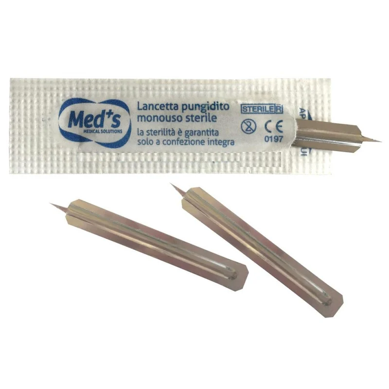 Lancette pungidito monouso sterili MED'S - Conf.200 pz.