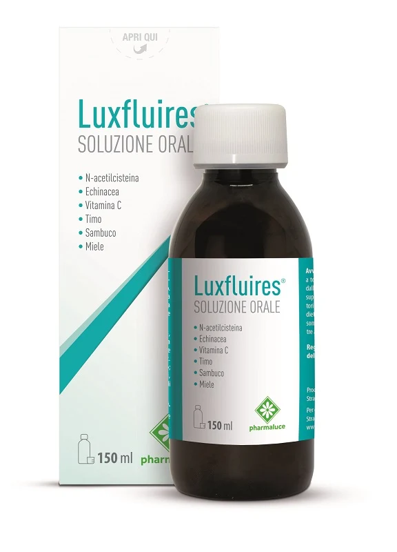 Luxfluires soluzione orale 150 ml senza glutine naturalmente privo di lattosio