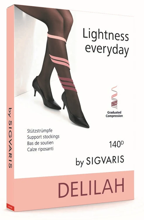 Sigvaris delilah 140 denari mesh collant nero 4