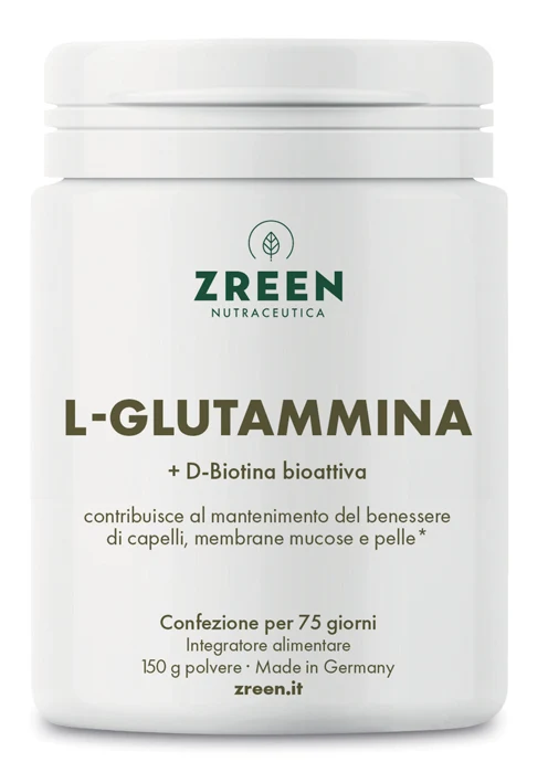 Zreen l-glutammina polvere 150 g