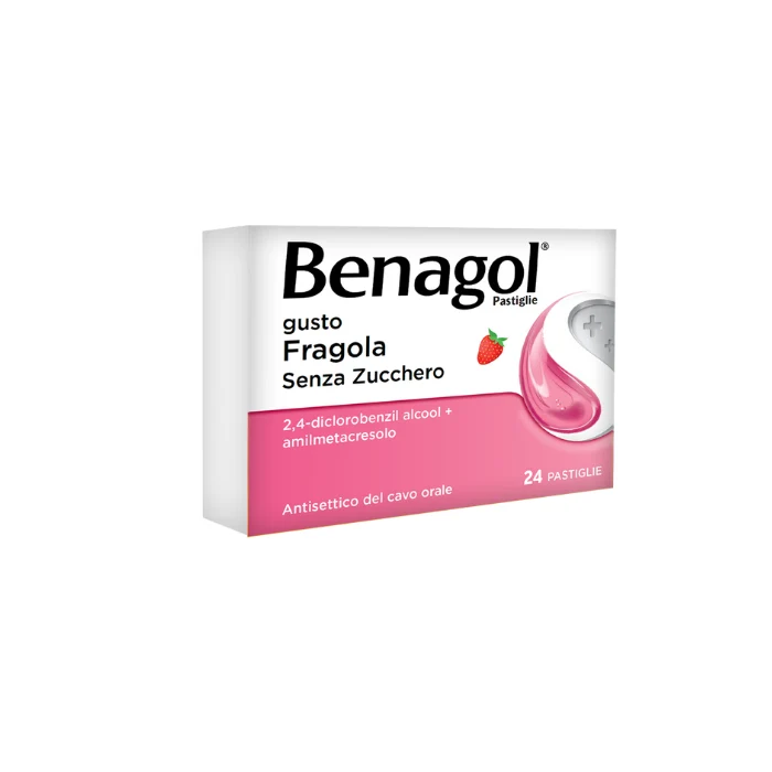 Pastiglie gusto fragola senza zucchero 24 pastiglie