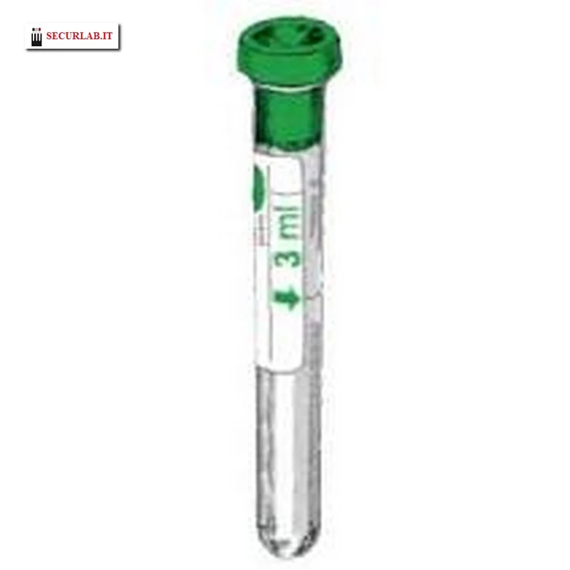 Provetta 13x75 K3 Edta tappo perforabile verde CF/1000