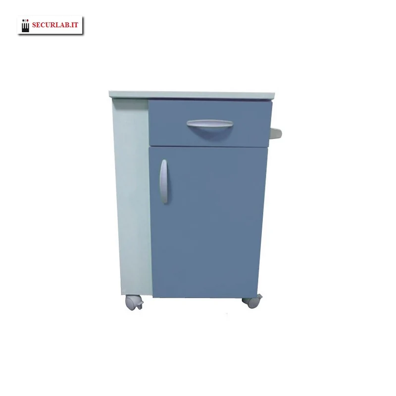 Comodino febo con porta bottiglia blu