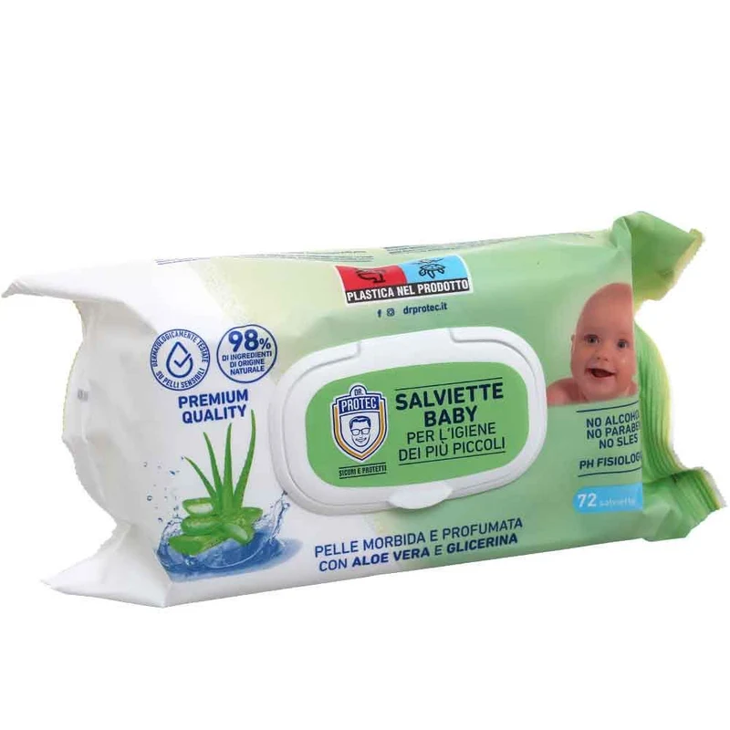 Validoso Salviett Baby pz 72 Aloe – Cartone 24 pz