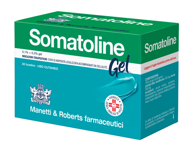 Somatoline 0,1% + 0,3% gel levotiroxina, escina