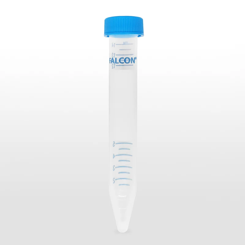 Provetta per Centrifuga Falcon® da 15 mL in Polipropilene - Fondo Conico, Tappo a Vite - Sterile, 50/sacchetto, 500/scatola