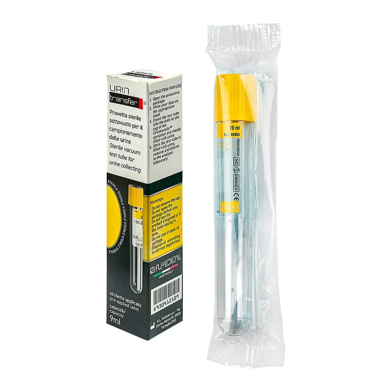 Provetta sottovuoto per urina 16×100 mm sterile in astuccio - 1 pz