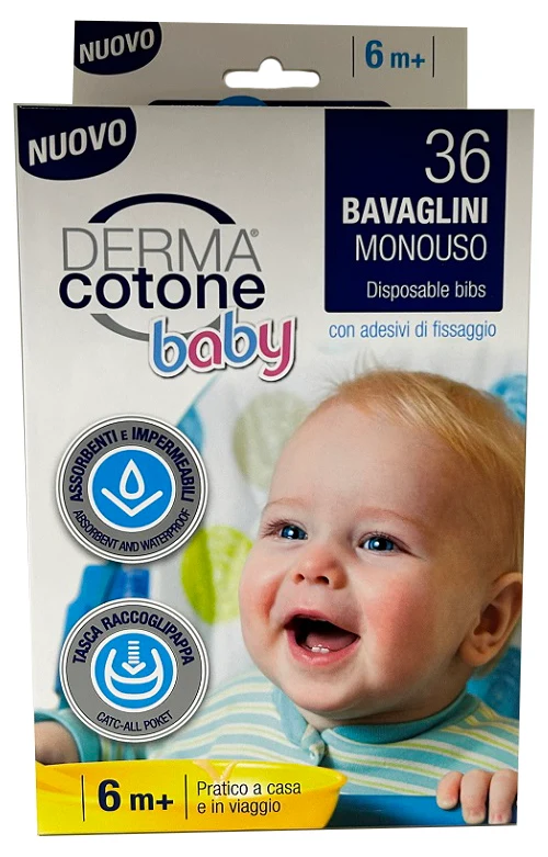 Dermacotone baby bavaglini monouso 36 pezzi
