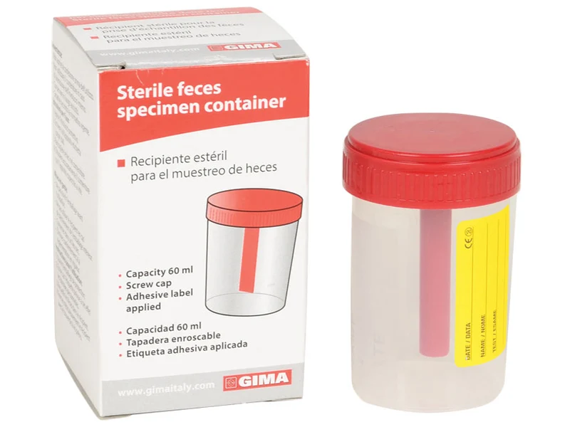 Contenitori feci 60 ml - scatola singola - Conf.100 pz.