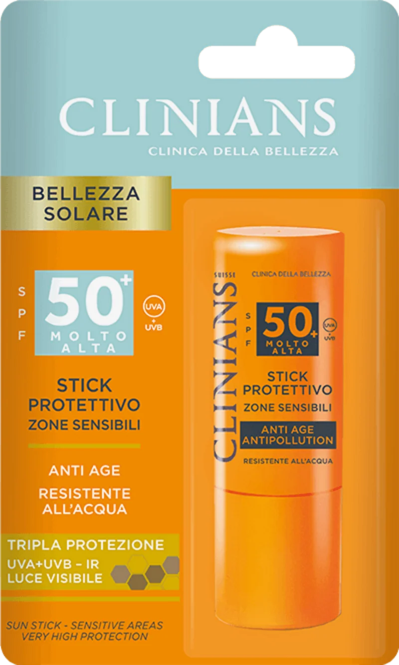 Clinians Sun Lip Stick Anti-age Protettivo FP 50 12ml – Cartone 12 pz