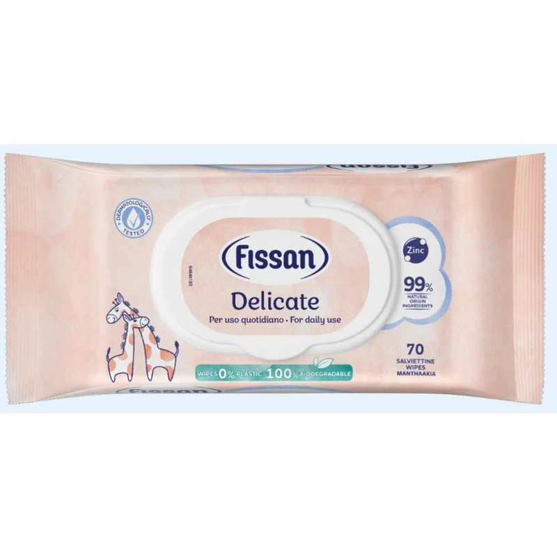 Fissan Salviette Baby pz 70 Delicate Bipack pz 2 – Cartone 6 pz