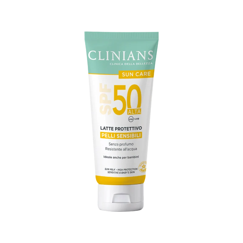 Clinians Sun Latte Protettivo Sensitive FP 50+150ml – Cartone 6 pz