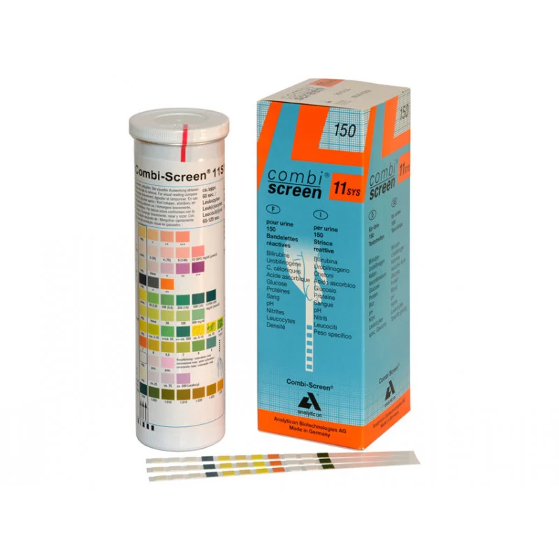 Strisce urine Combi Screen SYS 11 parametri - prive di protezione dall'acido ascorbico - Conf.150 strisce