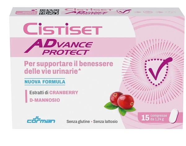 Cistiset advance protect 15 compresse 1,24 g senza glutine senza lattosio