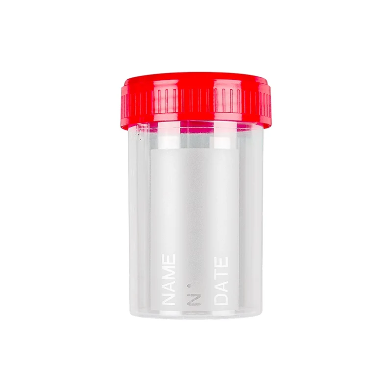Contenitori urina 60 ml pp tappo a vite conf. sing. sterile - Conf.500 pz.