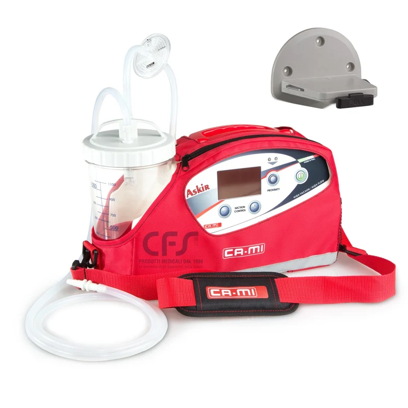 Aspiratore NEW ASKIR 118-WM a batteria/12V auto - Staffa Ambulanza - Vaso 1 lt