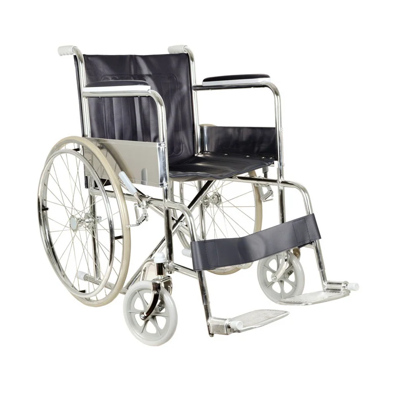 Carrozzina pieghevole ad Autospinta standard Blu - 46 cm