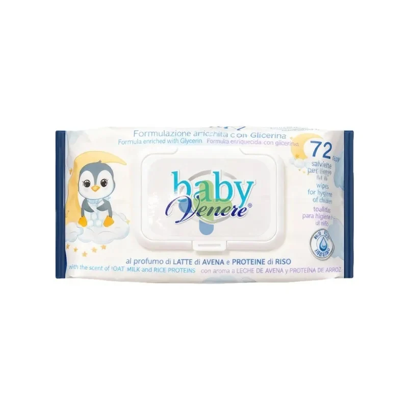 Baby Venere Salviettine Baby 72 pezzi — Igiene Neonato · Cartone da 12 confezioni