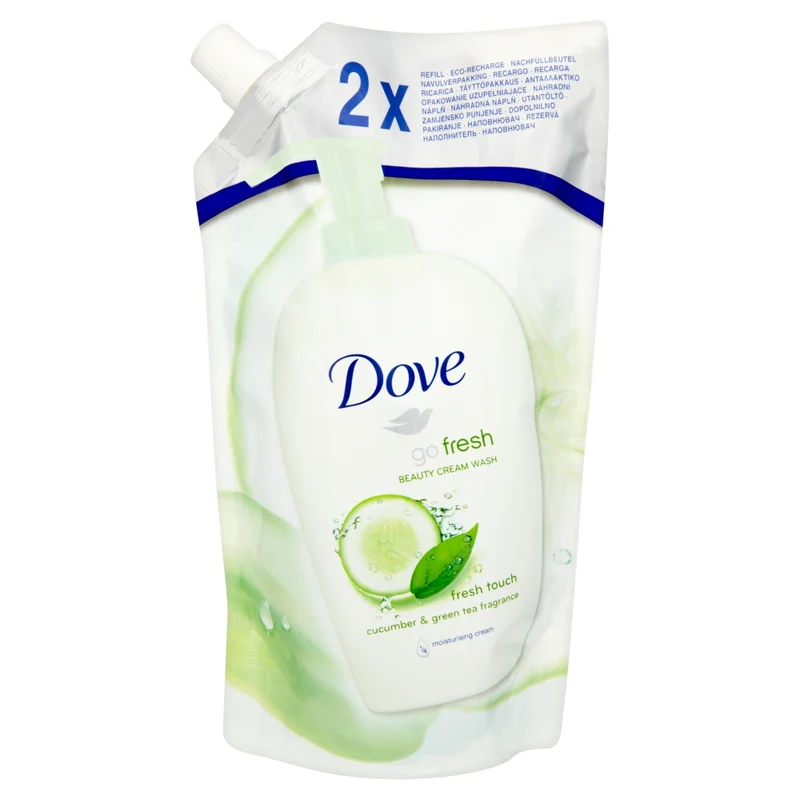 Dove Sapone Liquido Pouch 500ml — Ricarica Mani · Cartone da 10 confezioni