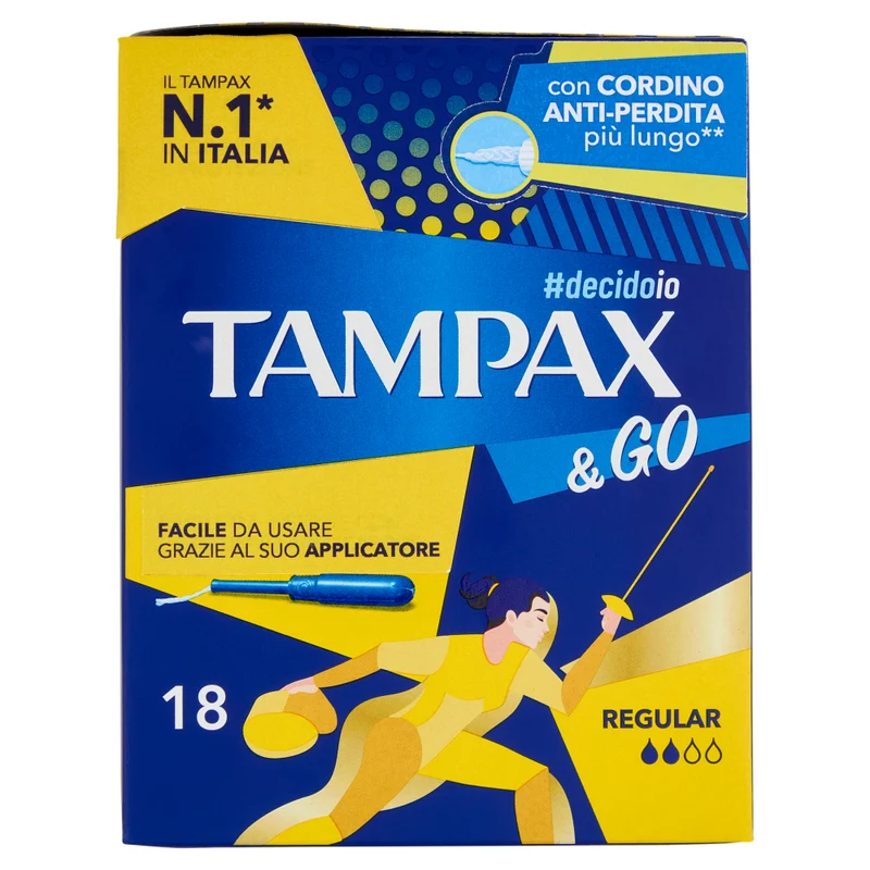 Tampax & Go Assorbenti Interni — Igiene Femminile · Cartone da 12 confezioni