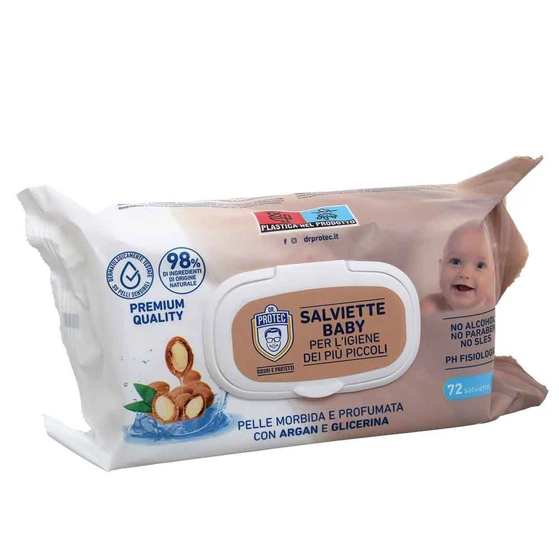 L'Unico Salviett Baby pz 72 Argan – Cartone 15 pz