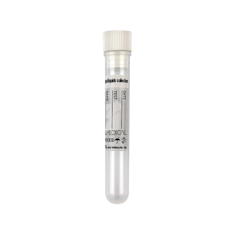 Provette cilindriche in polipropilene da 5 ml con tappo bianco - 12x86 mm - conf.1500 pz sfusi