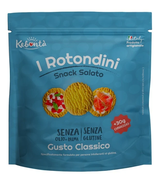 Kebonta' i rotondini snack salato gusto classico 150 g + 30 g in omaggio