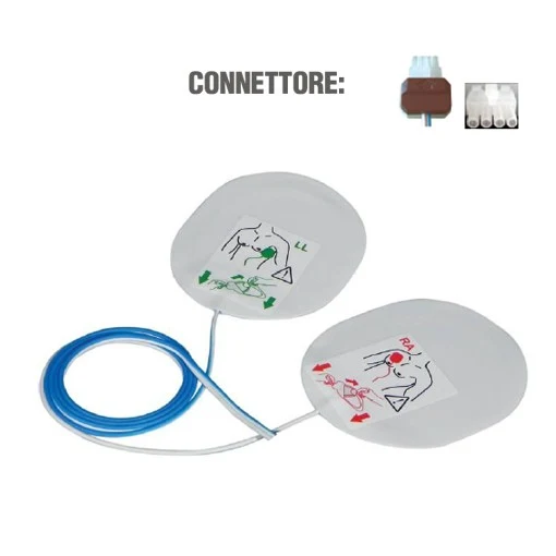 Elettrodi defibrillazione compatibili NIHON KOHDEN Plug 2 - Adulti