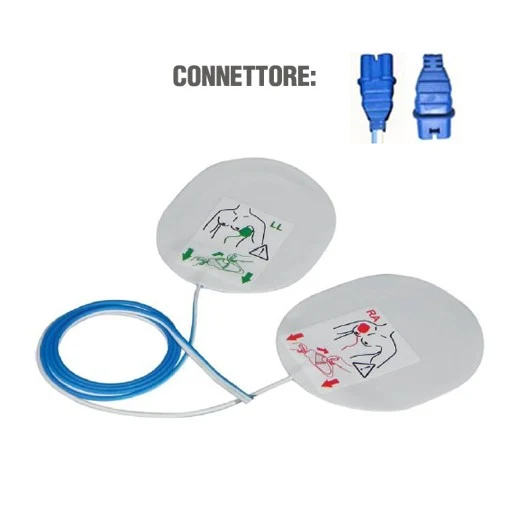 Elettrodi defibrillazione compatibili SCHILLER Plug 1 - Adulti