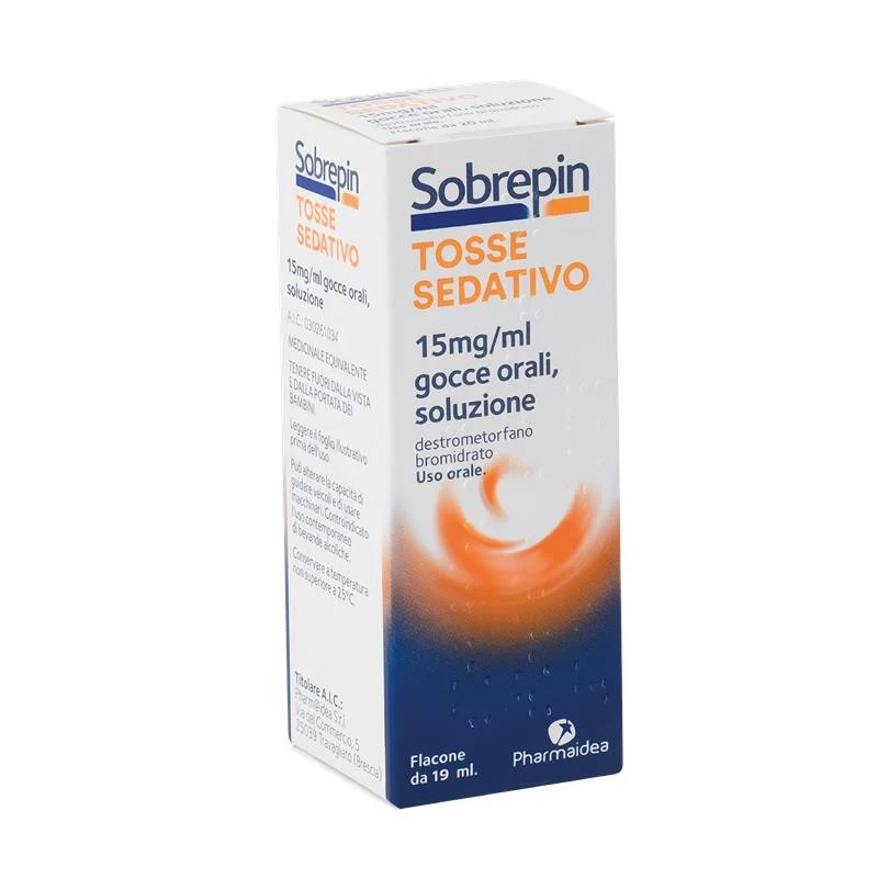 Sobrepin tosse sedativo 15 mg/ml gocce orali soluzione destrometorfano bromidrato