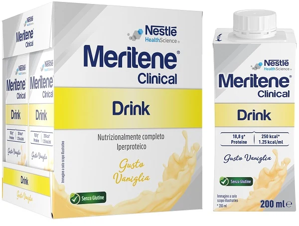 Meritene clinical vaniglia 4 bottiglie da 200 ml